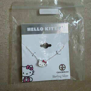 Hello Kitty Sterling Silver Enamel Necklace